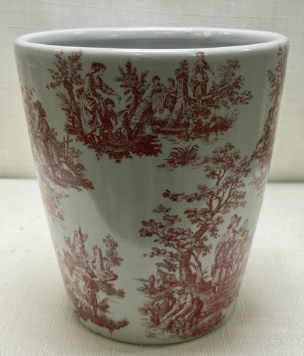 Red transferware ceramic - transferware,