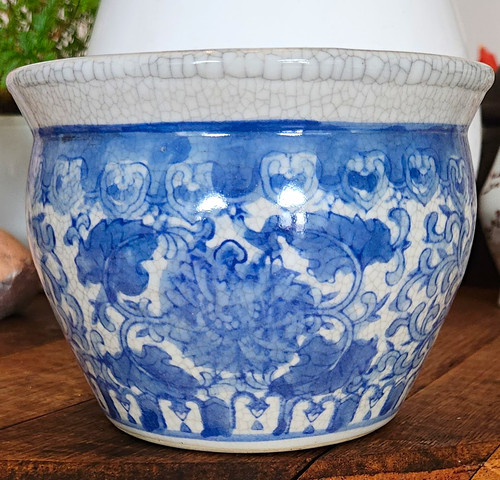 Vintage blue and - blue, white