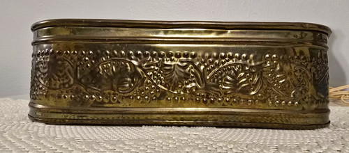 Brass planter cachepot plant - brass,