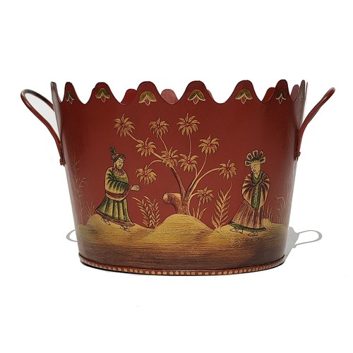 Chinoiserie toleware cachepot - chinoiserie,