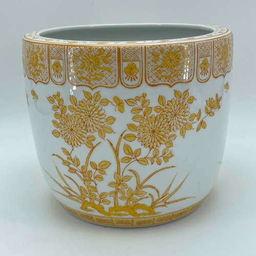 Chinoiserie ceramic cachepot - chinoiserie,
