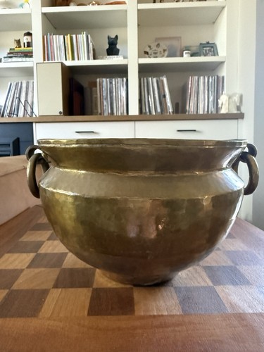 Vintage solid hammered brass - vintage,
